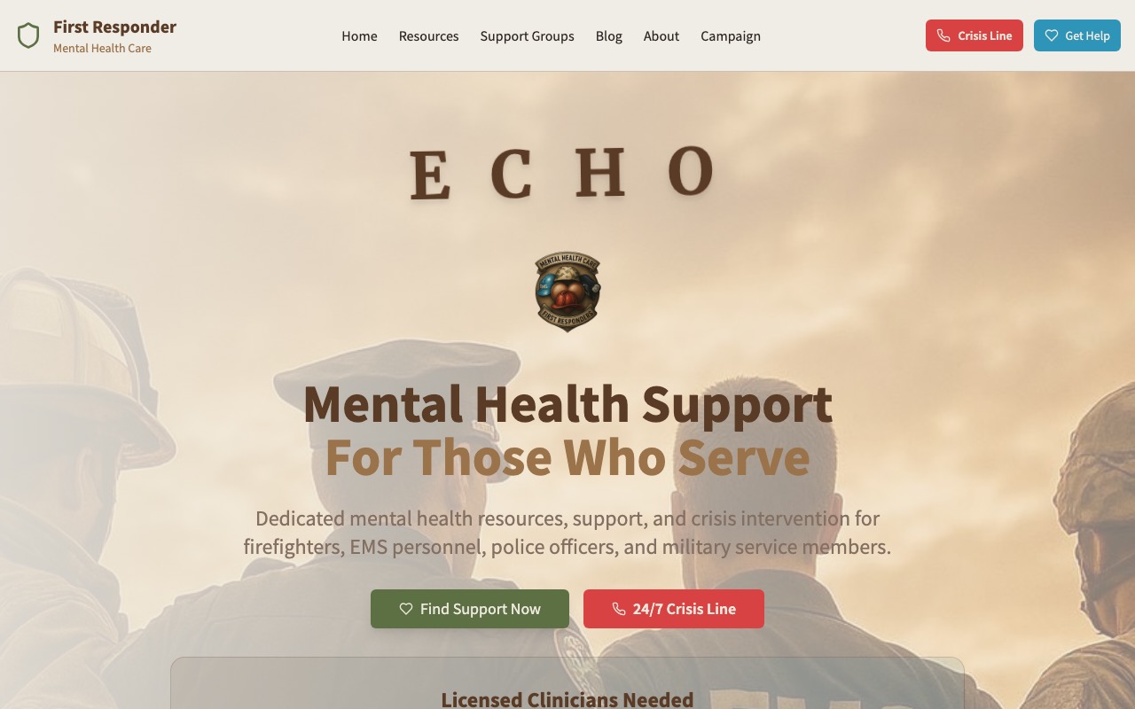 Responder Haven website