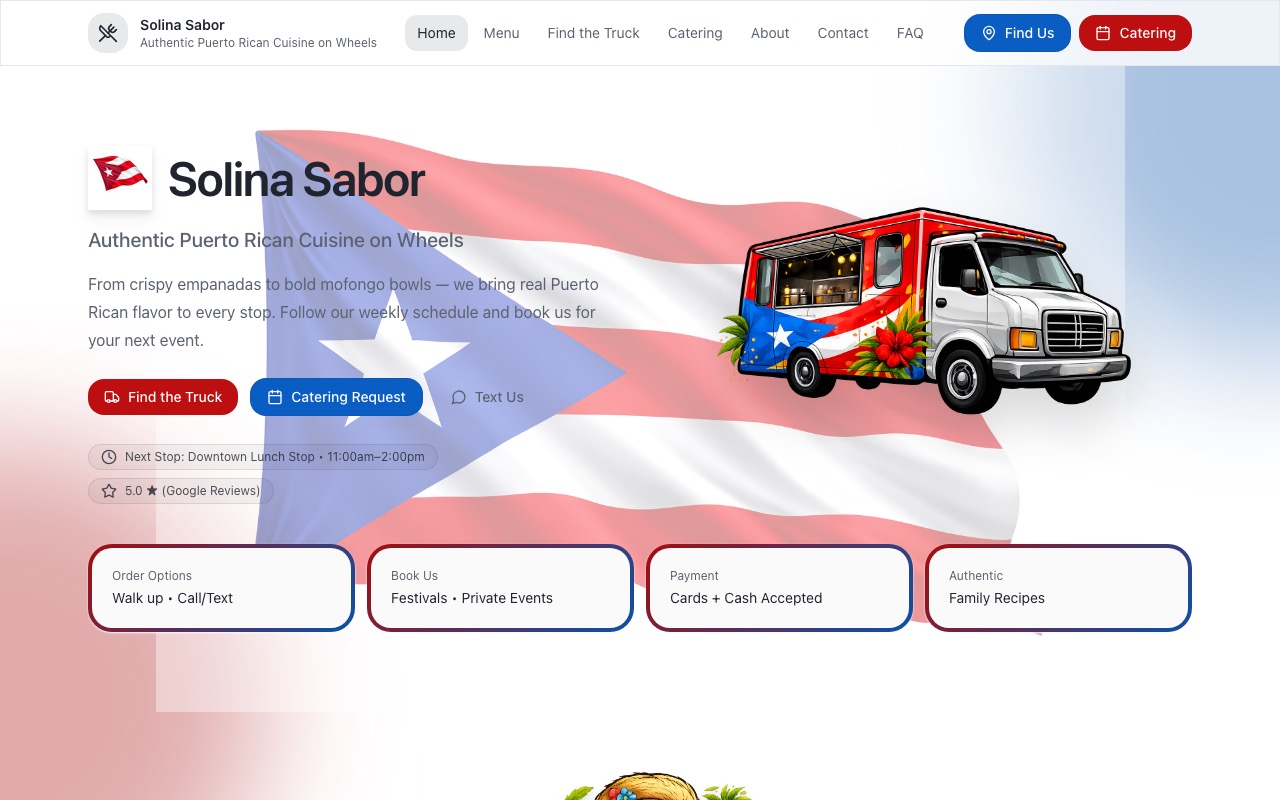 Solinasabor website